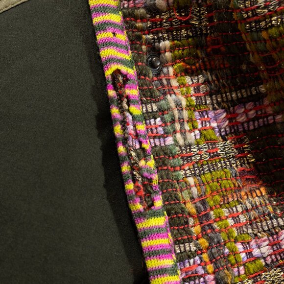 Missoni mixed wool metallic plaid long knit coat - Picture 7 of 9